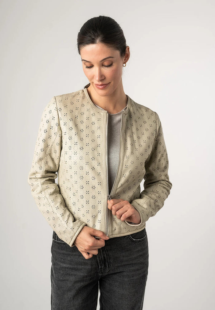 Gipsy Yalou Leather Jacket - Ivory