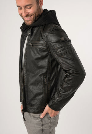 Gipsy Jenno Leather Jacket - Vintage Black