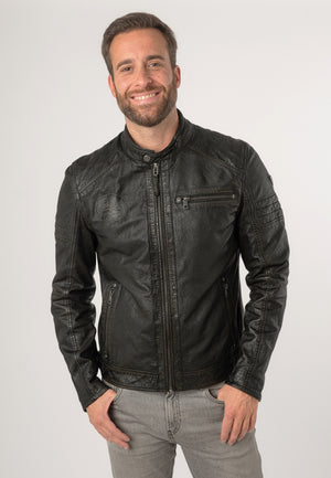 Gipsy Jenno Leather Jacket - Vintage Black