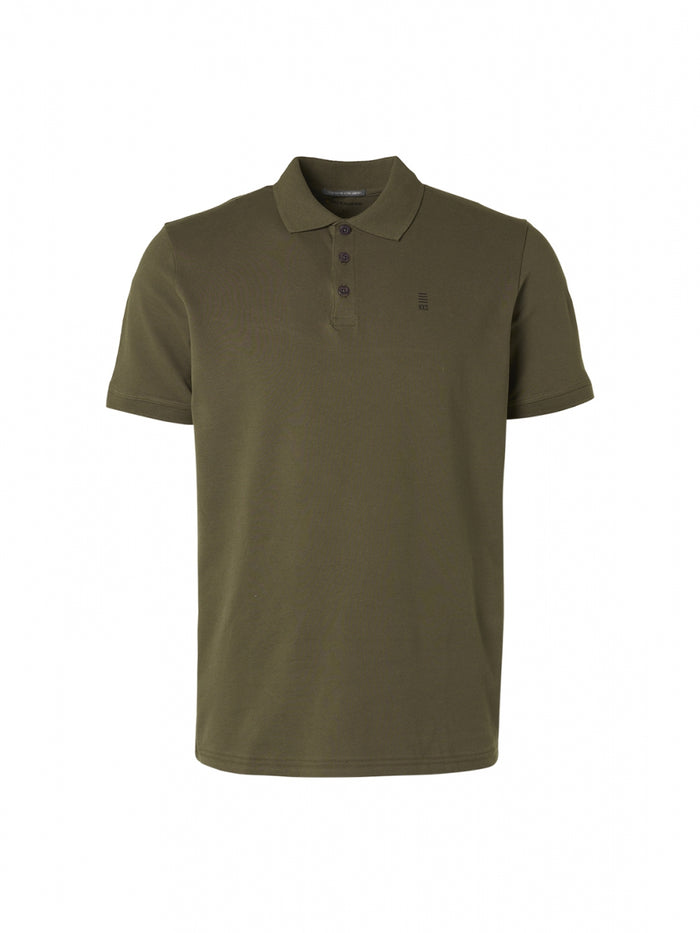 No Excess Solid Stretch Polo - Army