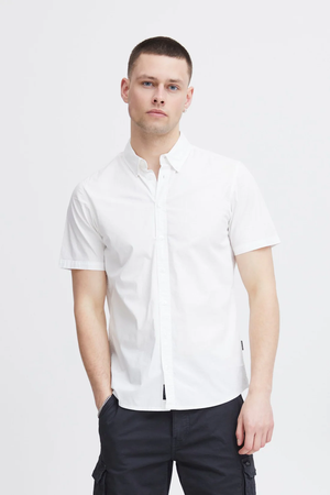 Blend Short Sleeve Shirt - Snow White