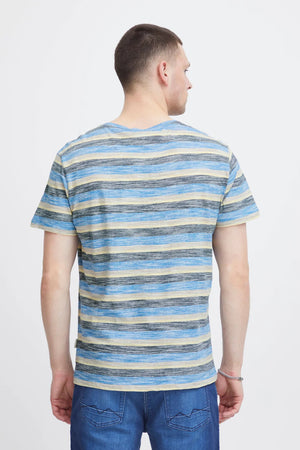 Blend Stripes Tee - Nebulous Blue