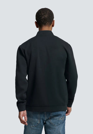 No Excess Full Zip Sweater - Black