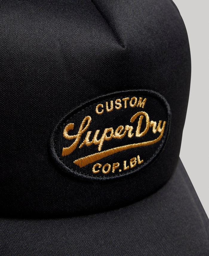 Superdry Vintage Graphic Trucker Cap - Washed Black
