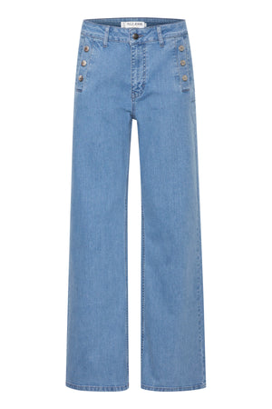 Pulz Jeans Maeve Ultra High Wide Leg - Light Denim