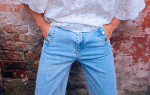 Pulz Jeans Maeve Ultra High Wide Leg - Light Denim