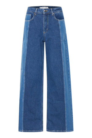 Pulz Jeans Hetta Ultra High Wide Leg - Medium Denim