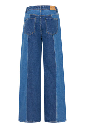 Pulz Jeans Hetta Ultra High Wide Leg - Medium Denim