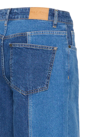 Pulz Jeans Hetta Ultra High Wide Leg - Medium Denim
