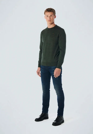 No Excess Pull Over Crew Neck - Dark Green