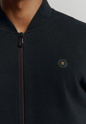 No Excess Full Zip Sweater - Black