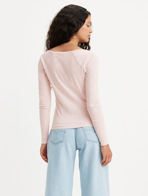 Levi's Heavenly Long Sleeve Top - Mauve Chalk