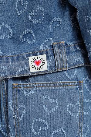 Lili Sidonio Cropped Jacket - Heart Denim
