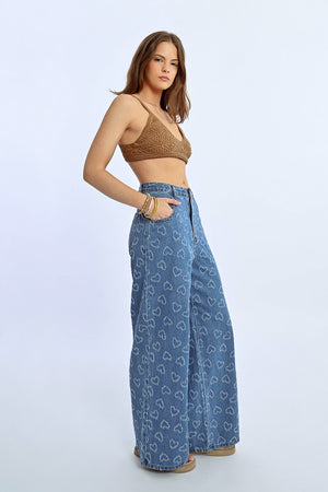 Lili Sidonio Wide Leg Jean - Heart Denim