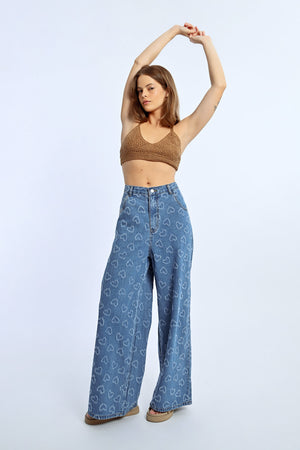 Lili Sidonio Wide Leg Jean - Heart Denim