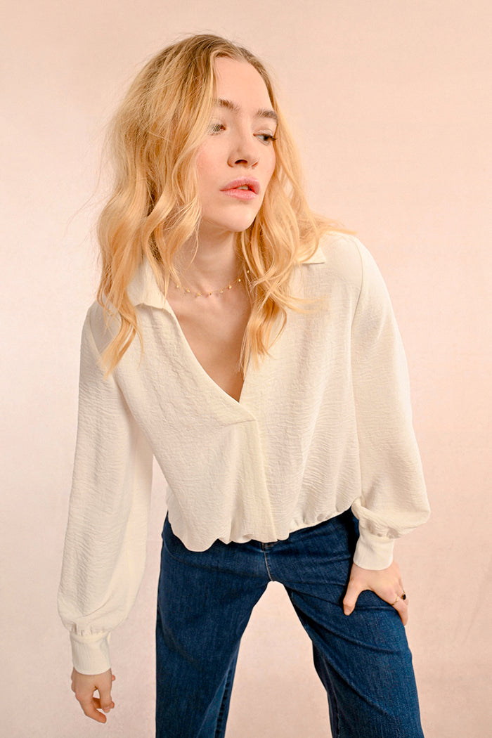 Molly Bracken Woven Blouse - Off White