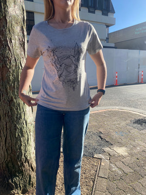 Pulz Jeans Abelle Tee - Grey Melange