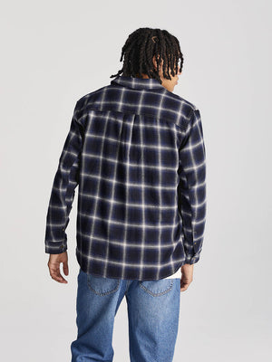 Lee Jeans Worker Long Sleeve Shirt - Black Navy Check