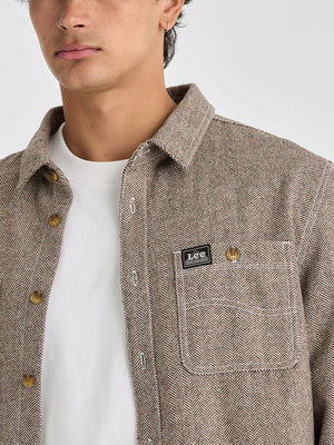 Lee Jeans Worker Long Sleeve Shirt - Herringbone