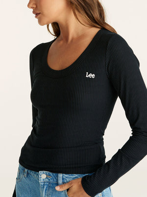 Lee Jeans Long Sleeve Essential Tee - Black