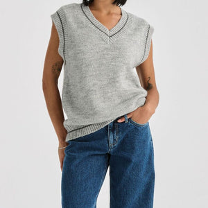 Lee Jeans Lara Knit Vest - Grey Marle