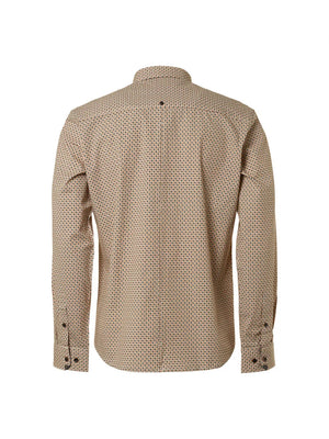 No Excess Printed Long Sleeve Shirt - Off White