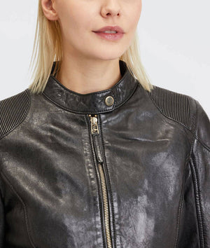 Gipsy Aneta Leather Jacket - Black