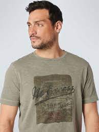No Excess Multi Coloured Yarn Dyed Tee - Army