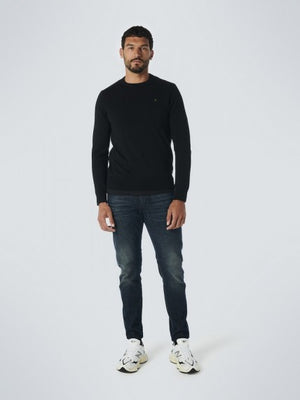 No Excess Pull Over Crew Neck - Black