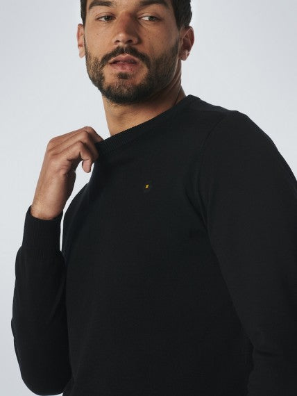No Excess Pull Over Crew Neck - Black