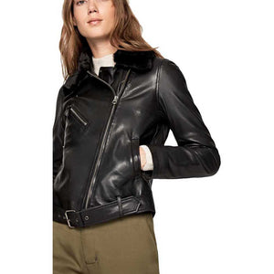 Pepe Jeans Mariah Leather Jacket - Black