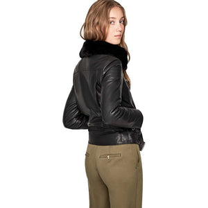 Pepe Jeans Mariah Leather Jacket - Black