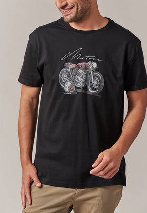 Deeluxe Motorcycle Tee - Black