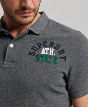 Superdry Superstate Polo - Rich Charcoal Marle