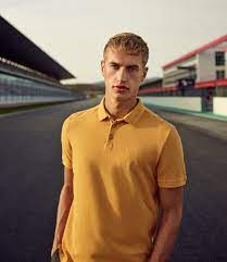 No Excess Solid Stretch Polo - Mustard