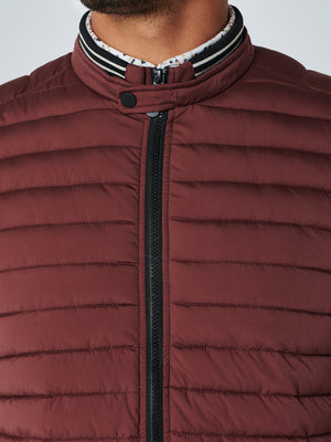 No Excess Slim Fit Woven Jacket - Port Wine