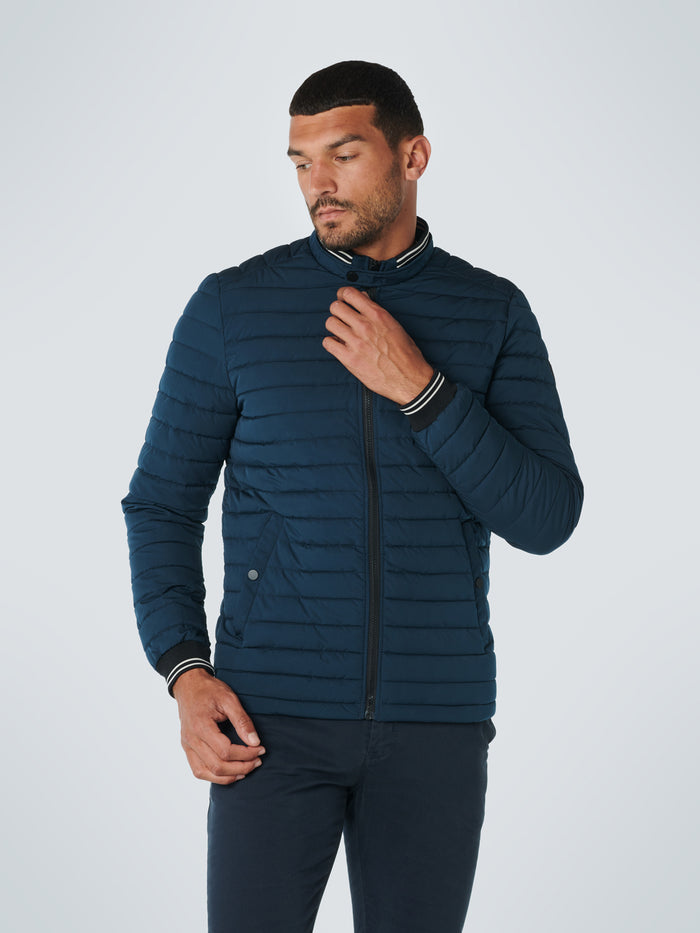 No Excess Slim Fit Woven Jacket - Carbon Blue