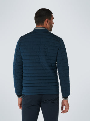 No Excess Slim Fit Woven Jacket - Carbon Blue