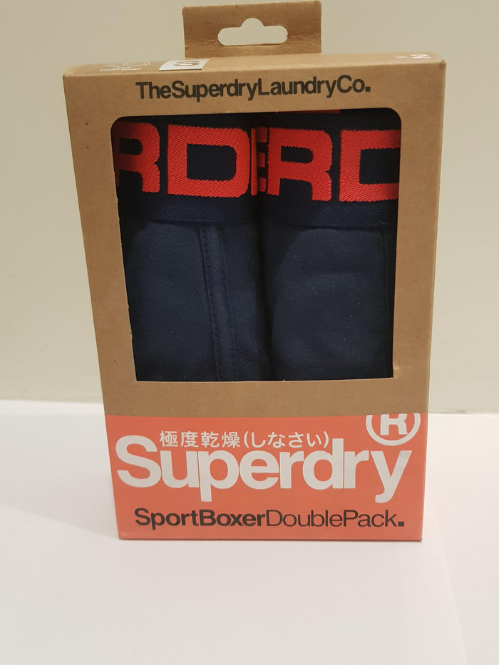 Superdry Boxer Double Pack - Richest Navy