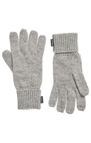 Superdry Heritage Ribbed Gloves - Light Grey Marle