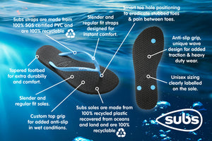 Subs Jandals Slender - Moby Dick Print